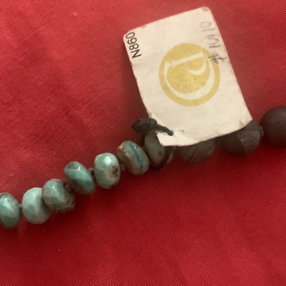 *MAGIC* Cheryl Dufault Light Grey Druzy Chrysoprase Ancient Stones Necklace NWT - Picture 5 of 5